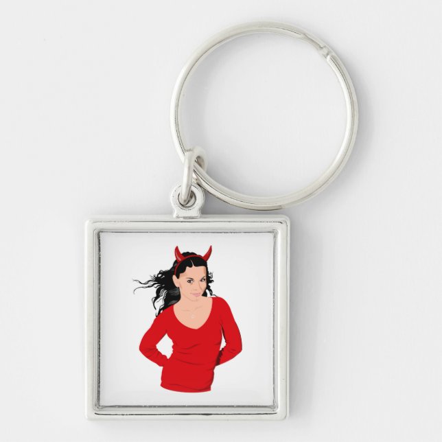DEVIL GIRL KEY RING (Front)