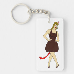 devil girl     key ring