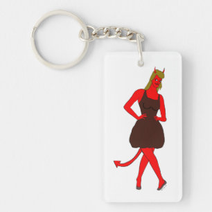 devil girl    key ring