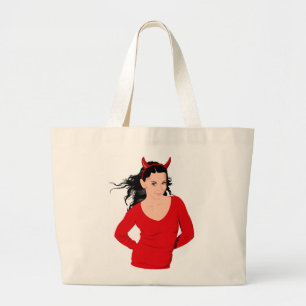 DEVIL GIRL LARGE TOTE BAG