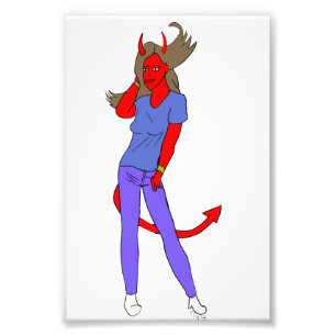 devil girl photo print