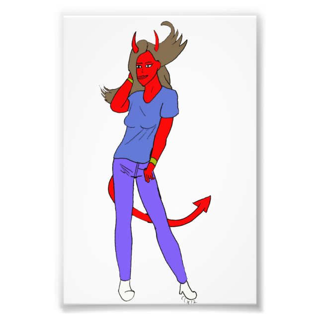 devil girl    photo print (Front)