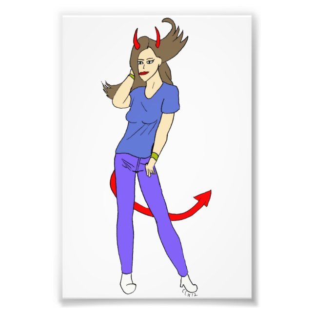 devil girl   photo print (Front)