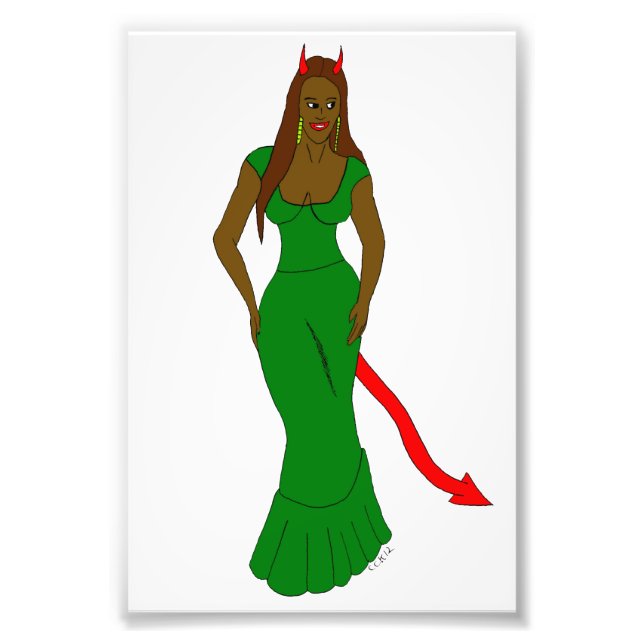devil girl    photo print (Front)