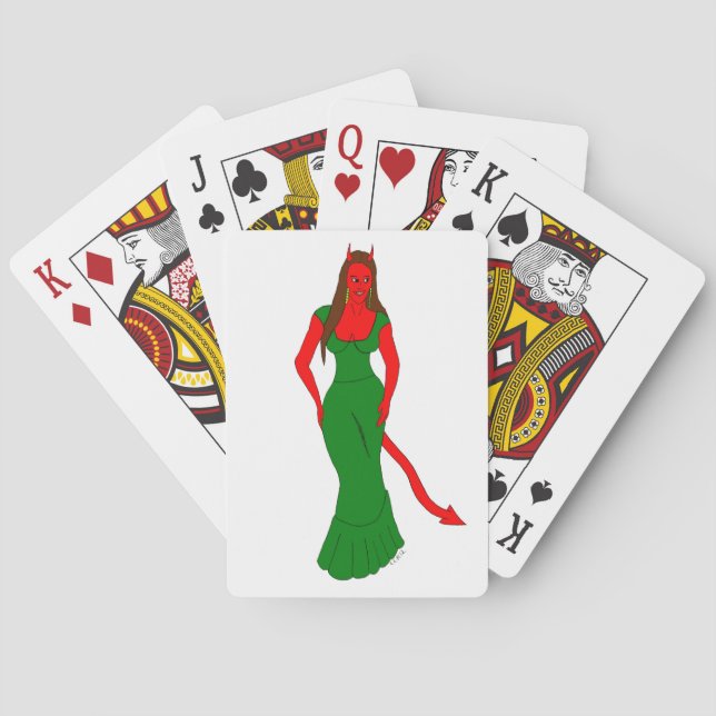 devil girl     playing cards (Back)