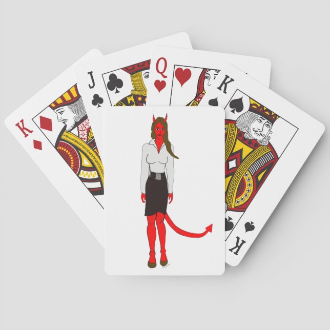 devil girl    playing cards (Back)