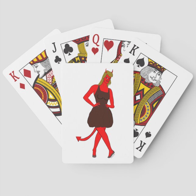 devil girl     playing cards (Back)