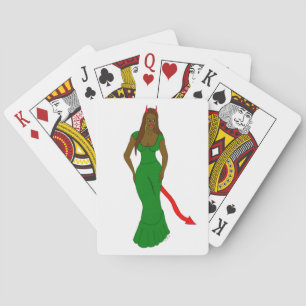devil girl    playing cards