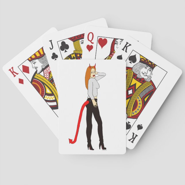 devil girl     playing cards (Back)