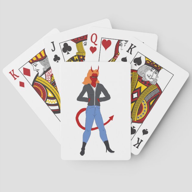 devil girl   playing cards (Back)
