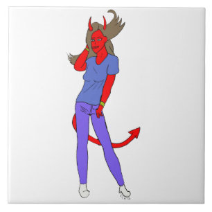 devil girl tile