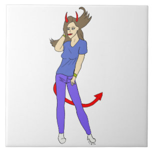 devil girl tile
