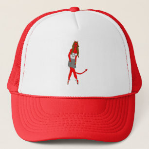 devil girl trucker hat