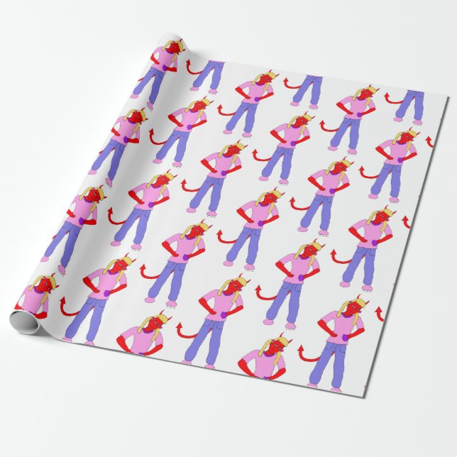 devil girl    wrapping paper (Unrolled)