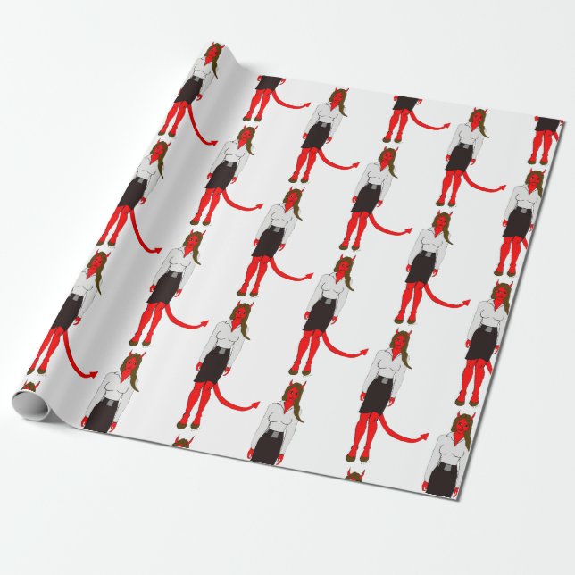 devil girl    wrapping paper (Unrolled)