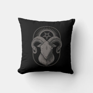 Devil Goat Pentagram Baphomet Satan Occult Satanic Cushion