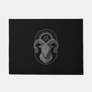 Devil Goat Pentagram Baphomet Satan Occult Satanic Doormat