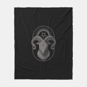 Devil Goat Pentagram Baphomet Satan Occult Satanic Fleece Blanket