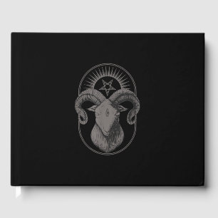 Devil Goat Pentagram Baphomet Satan Occult Satanic Guest Book