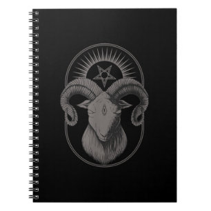 Devil Goat Pentagram Baphomet Satan Occult Satanic Notebook