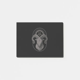 Devil Goat Pentagram Baphomet Satan Occult Satanic Post-it Notes