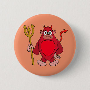 Devil Gorilla 6 Cm Round Badge