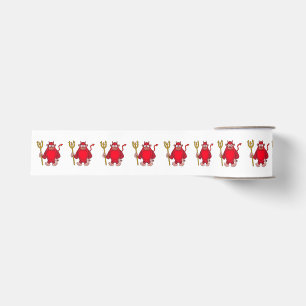 Devil Gorilla Grosgrain Ribbon