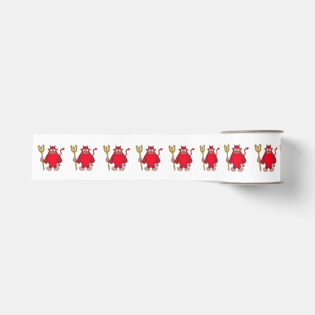 Devil Gorilla Grosgrain Ribbon (Front)