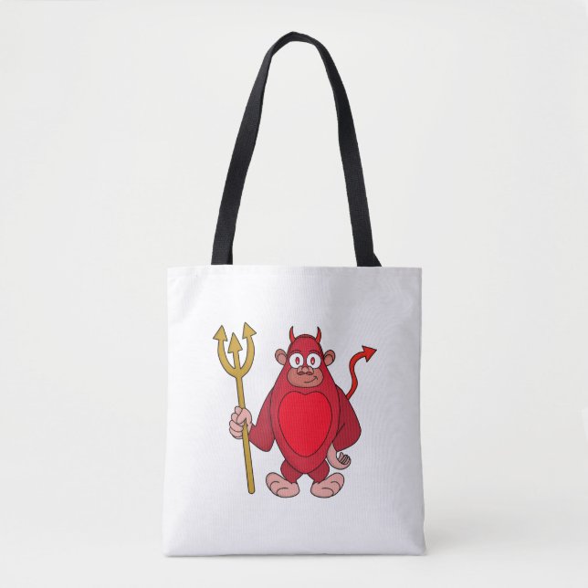 Devil Gorilla Tote Bag (Front)