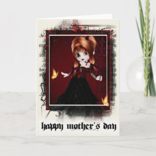 Devil Goth Girl d3 Happy Mother's Day Card