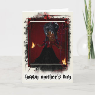 Devil Goth Girl d4 Happy Mother's Day Card