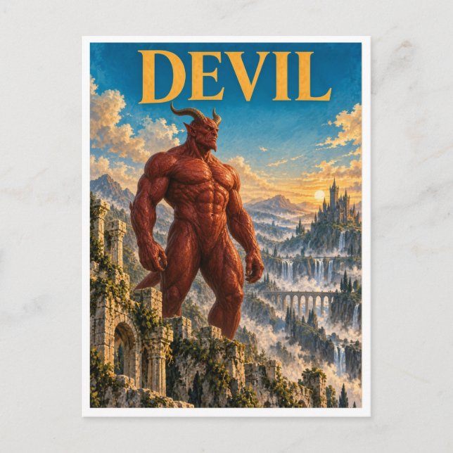 Devil, Gothic Fantasy Monster Postcard (Front)
