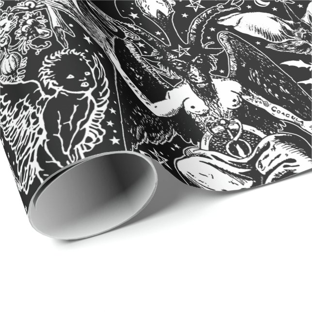 Devil Gothic Victorian Gothic Wrapping Paper (Roll Corner)