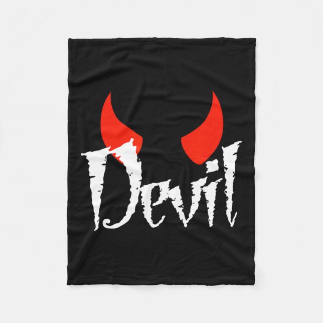Devil Halloween Matching Couple Girlfriend 1  Fleece Blanket (Front)