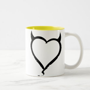Devil Heart Two-Tone Coffee Mug