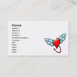 Devil Heart with Wings (Naughty) Business Card