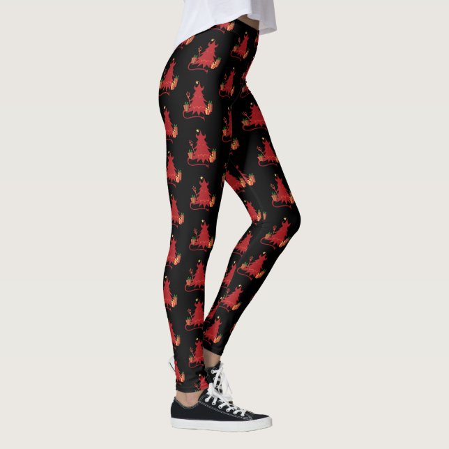 Devil Holiday Tree Leggings (Right)