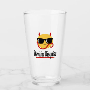 devil in disguise Emoji Hot Trendy Funny Glass