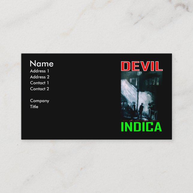 DEVIL INDICA BUSINESS CARD (Front)