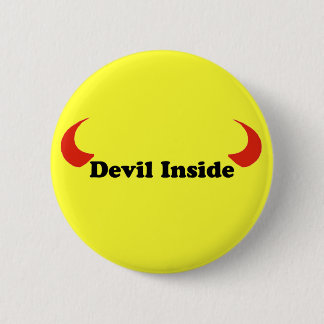 devil inside 6 cm round badge