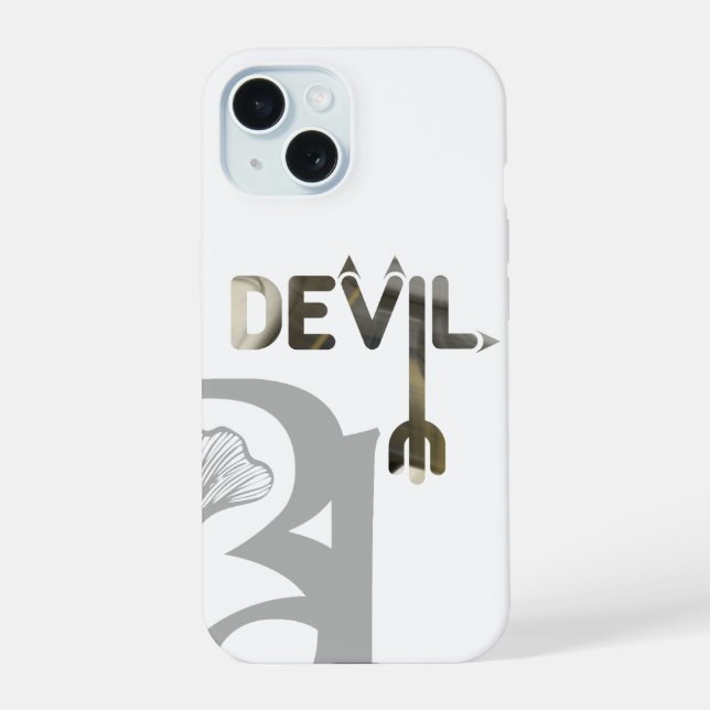 DEVIL iPhone Cases Trend Abstract Black White (Back)