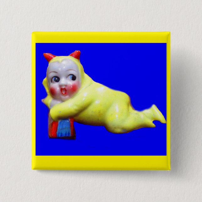 devil-ish little imp 15 cm square badge (Front)