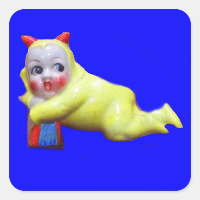 devil-ish little imp square sticker (Front)