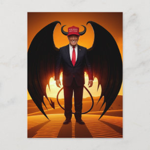 Devil Man in a Red Hat Postcard