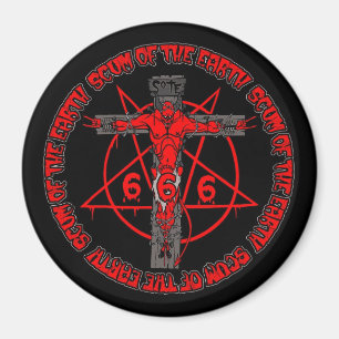 DEVIL ON THE CROSS MAGNET