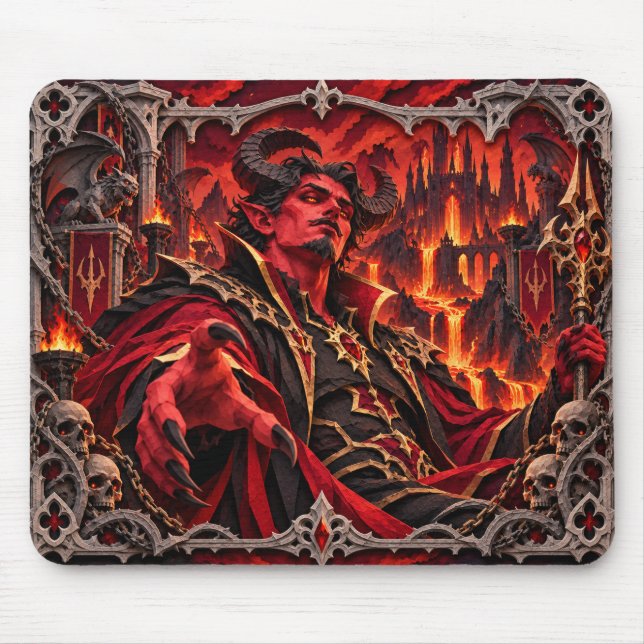 Devil, Paper Cut Monster Mouse Pad (Front)