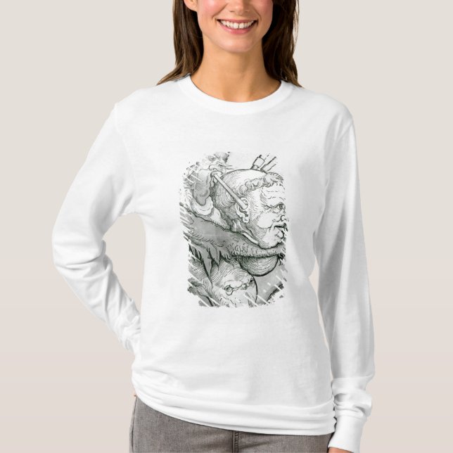 Devil Playing Man's Head as a Saxophone, 1144 T-Shirt (Front)