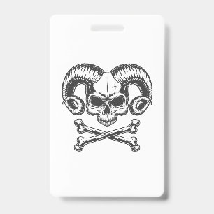 Devil Skull ID Badge