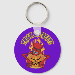 Devil Skull Key Ring