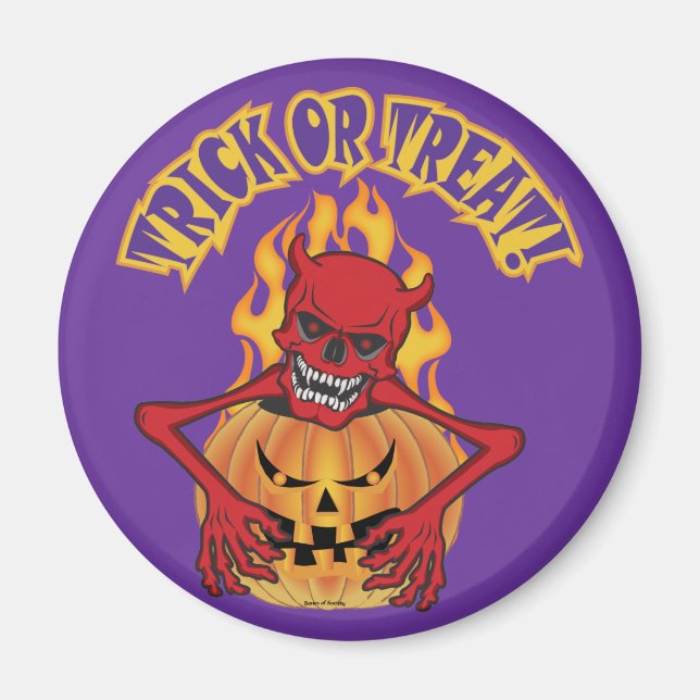 Devil Skull Magnet (Front)